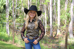 Leopard and Lace Youth Pullover