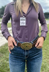 Purple cooling material pullover