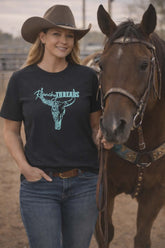 Ranchy Threads Floral Bull Skull