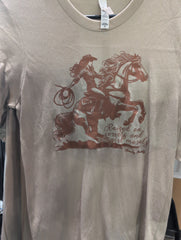 Raised on sorals and cowgirl morals t-shirt