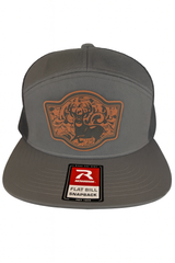 Deer patch 7 panel trucker hat