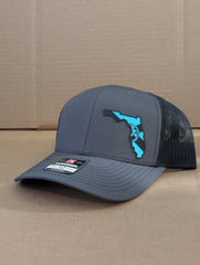Florida flag PVC patch Richardson 112 trucker hat