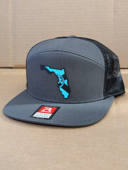 Florida flag 7 panel trucker hat