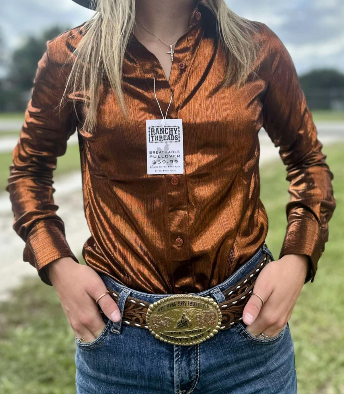Burnt orange pullover
