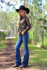 Leopard and Lace Youth Pullover