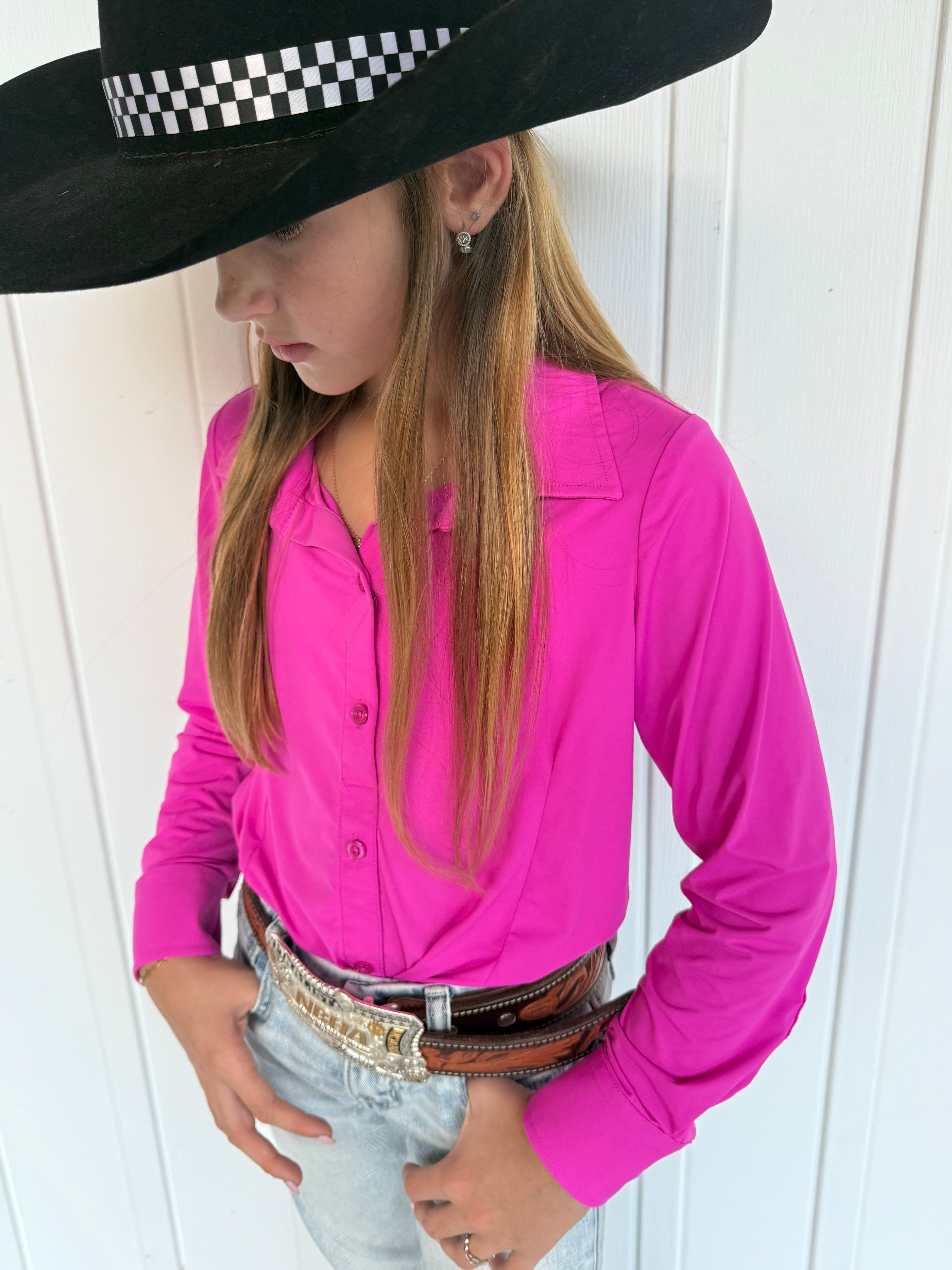 Youth Hot Pink Cooling Pullover