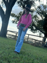 Youth cooling pink pullover
