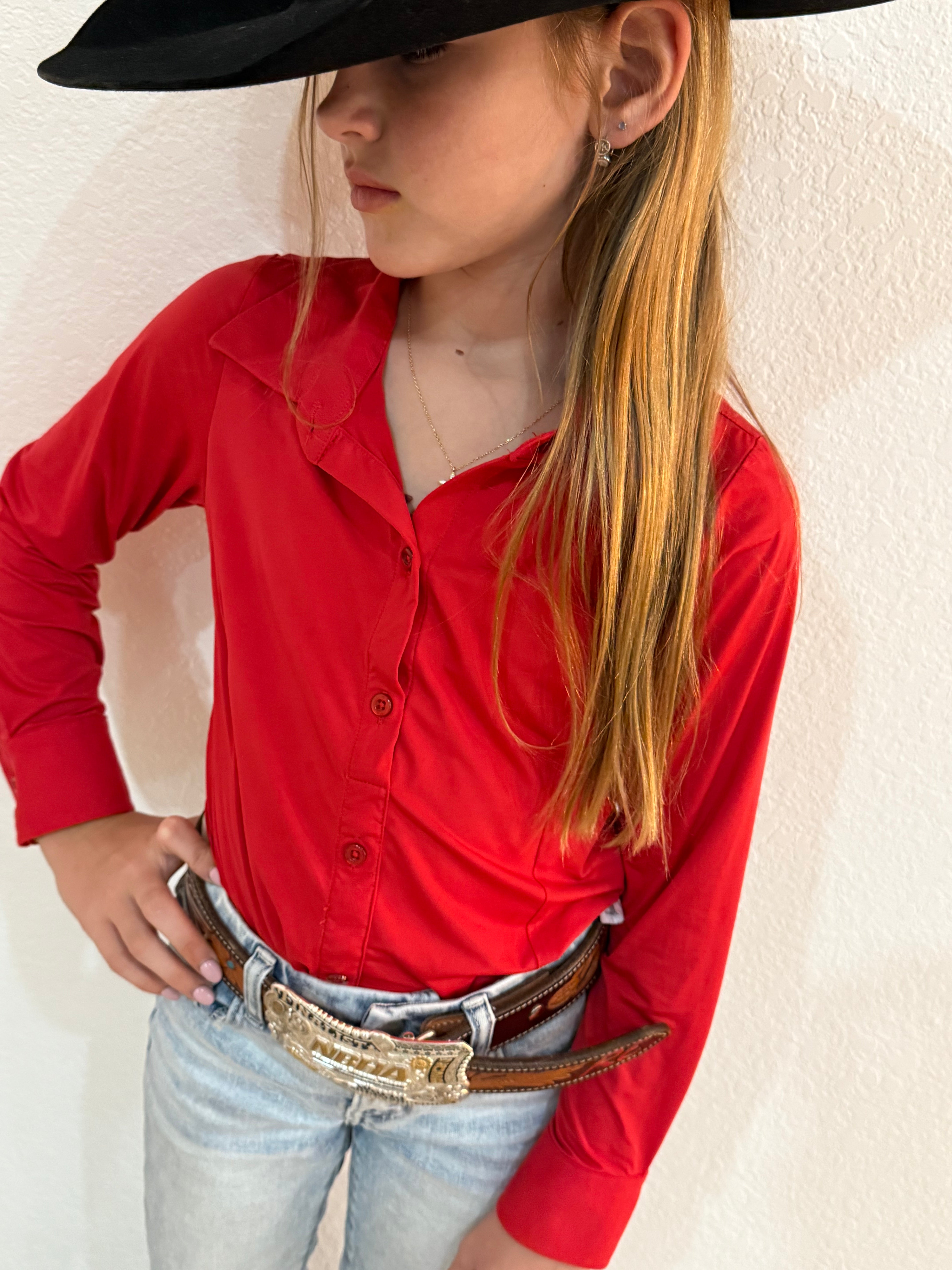 Youth Bright Red Cooling Pullover