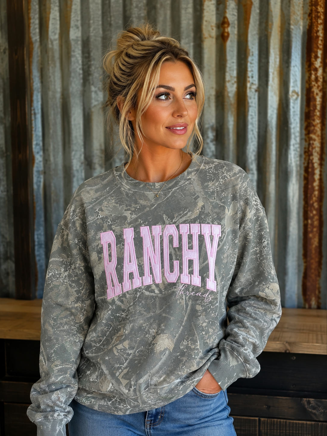 Ranchy Threads Camo sweatshirt
