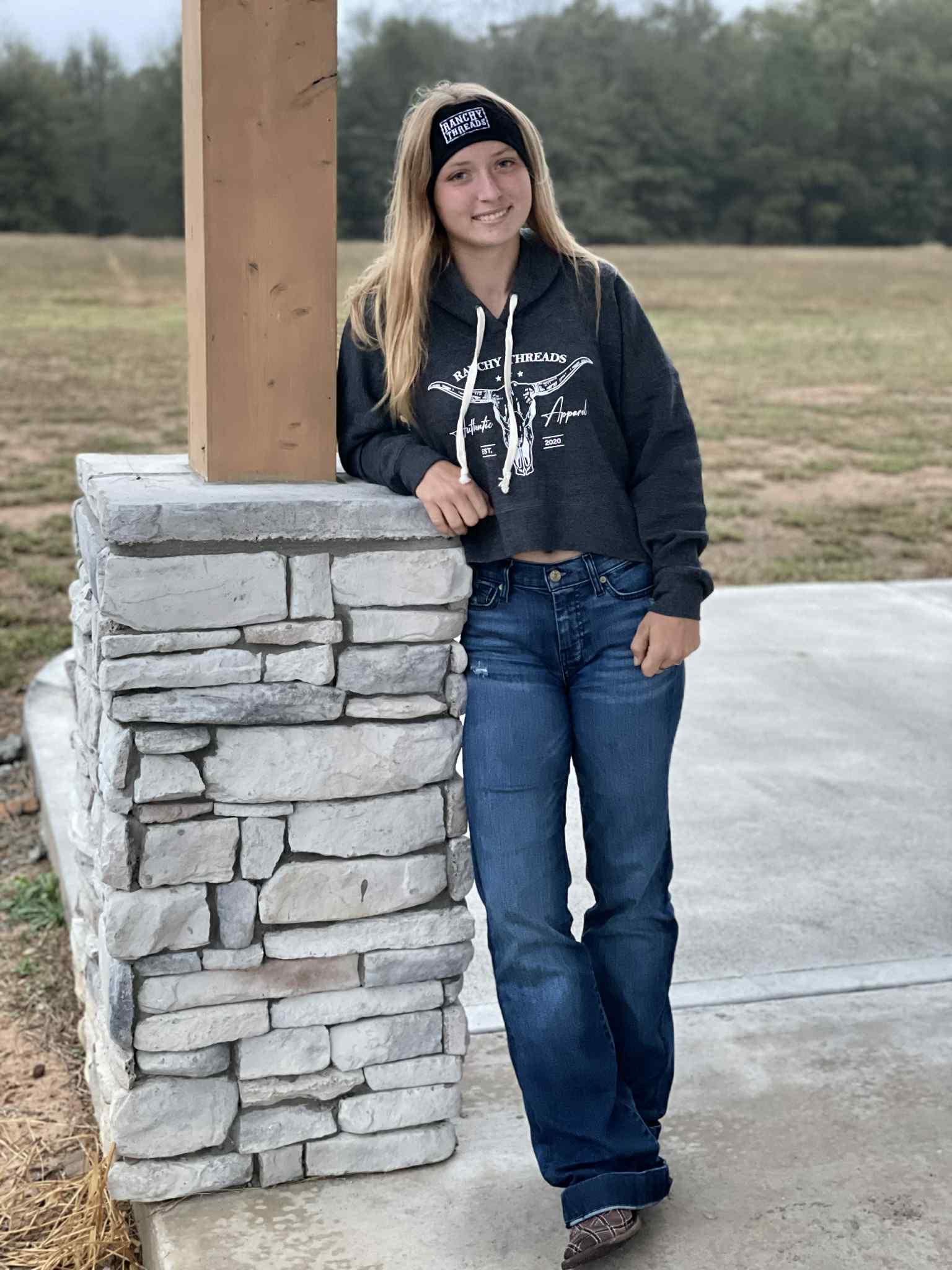 Ranchy Threads Crop Hoodie