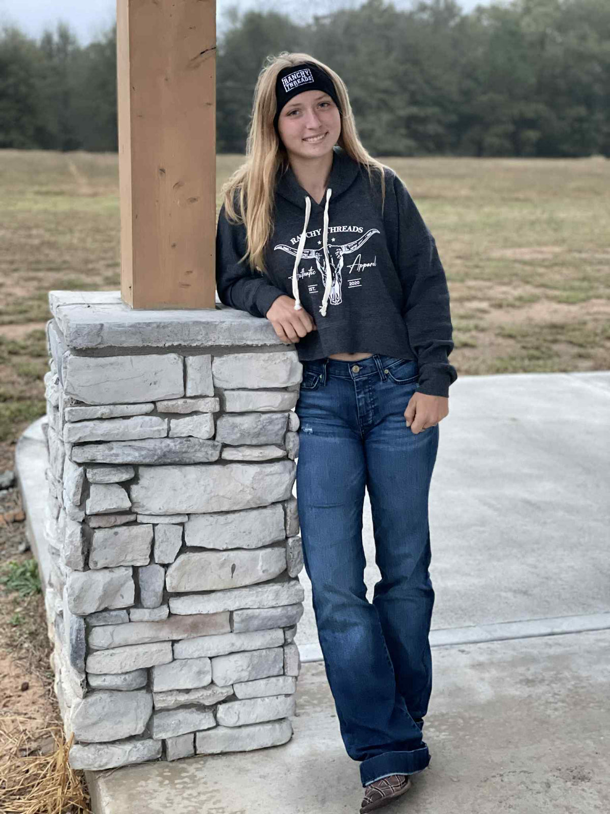 Ranchy Threads Crop Hoodie
