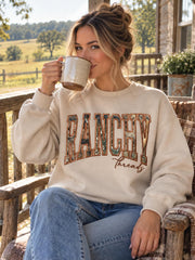 Cream and Camo Crew Neck