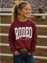 Youth rodeo let them buck sweatshirt