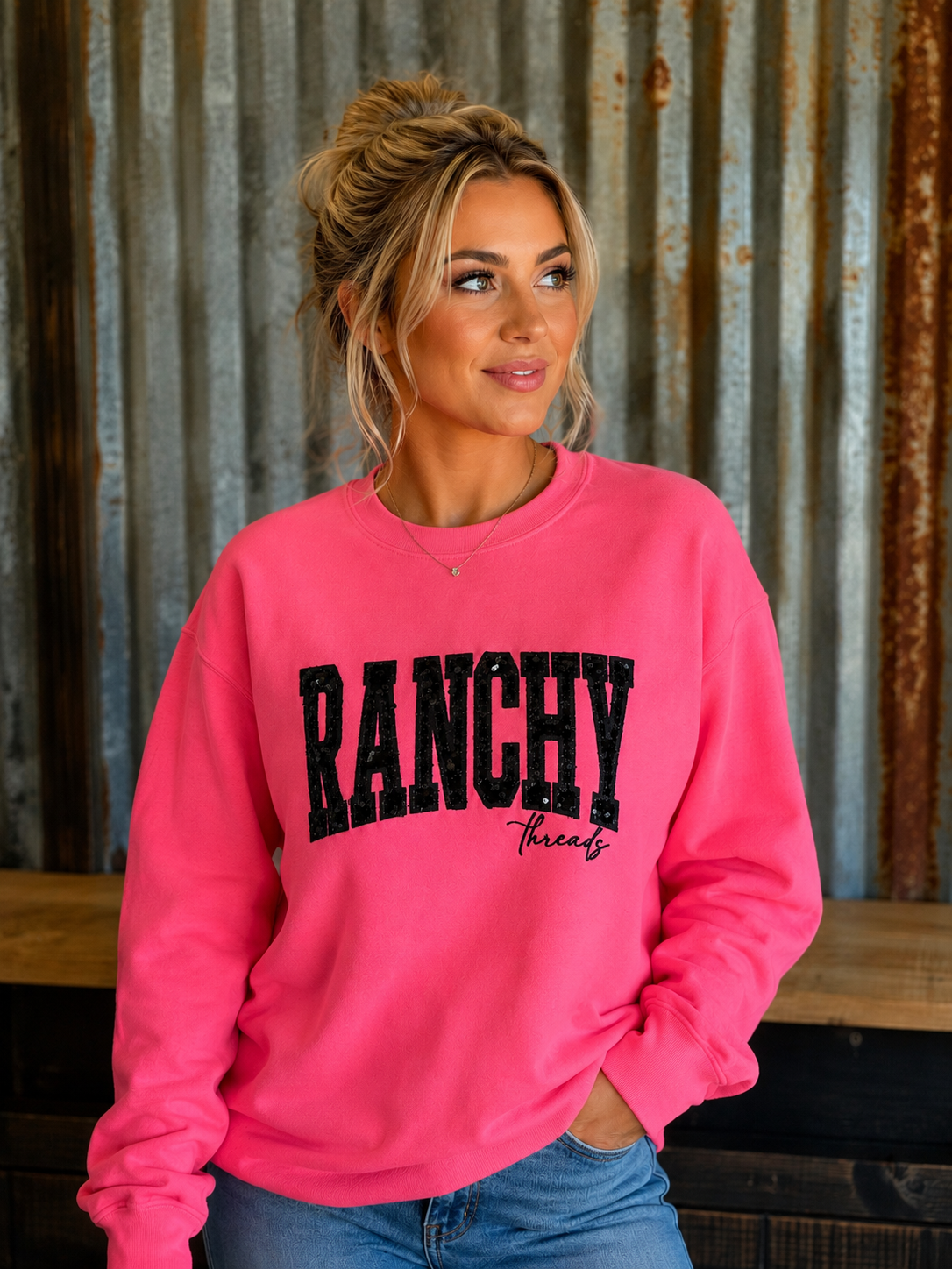 Ranchy Threads Sequins sweatshirt