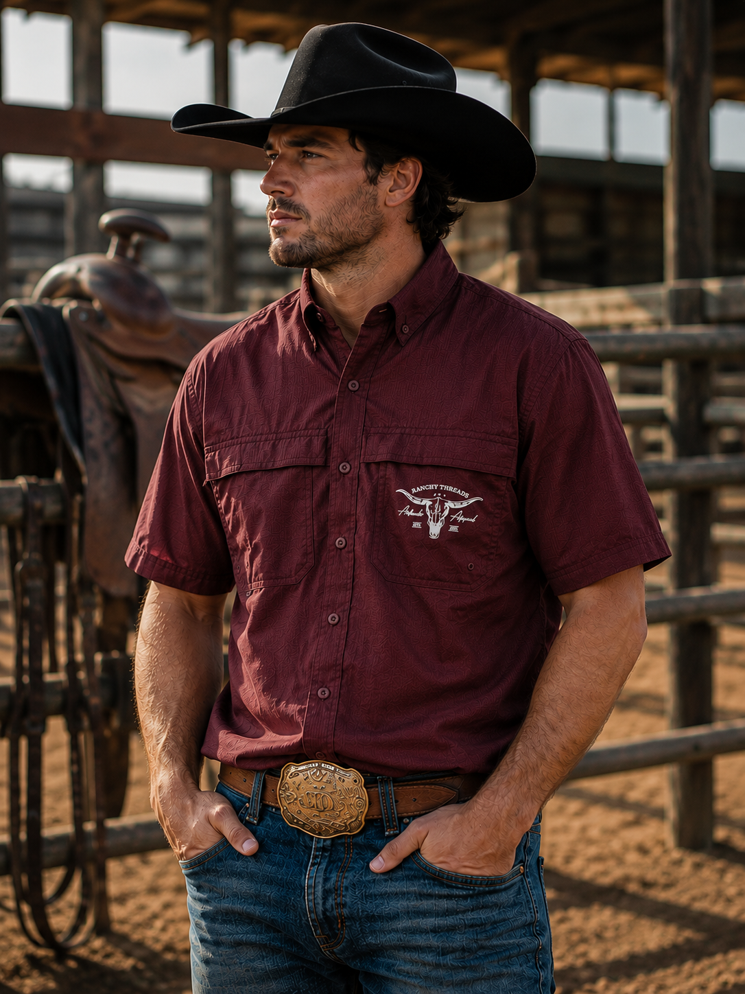 Ranchy Threads Men's Fishing Shirt